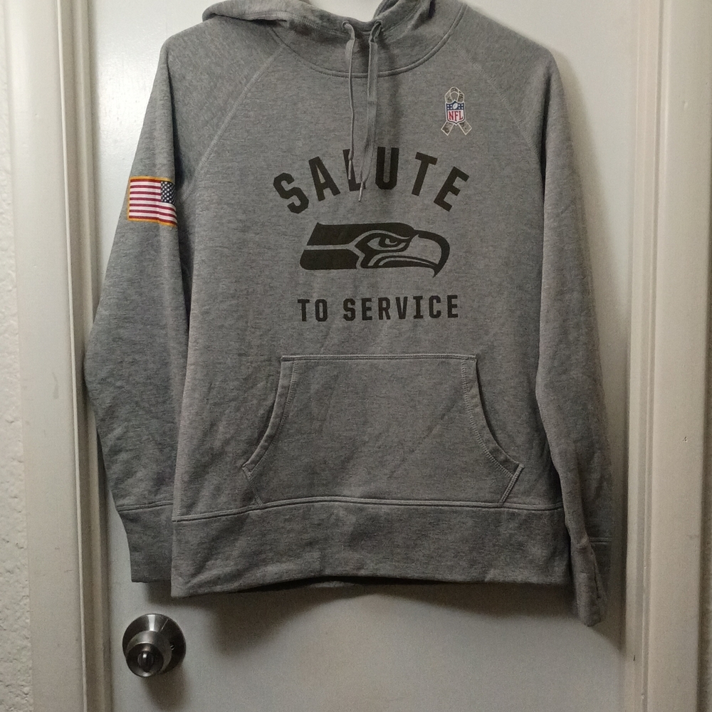 Nike NFL Seattle Seahawks Salute to Service Sweatshirt Medium Gray
